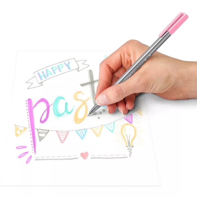 Staedtler triplus fineliner 334 Pastelset, 0,3 mm, 6 kleuren