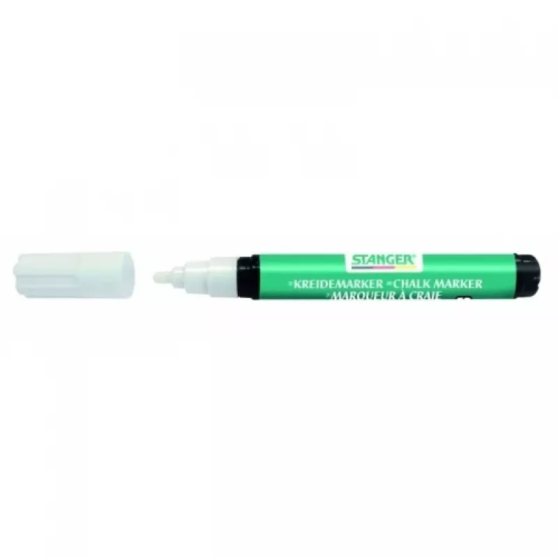 Krijtmarker Stanger 620000-1, wit, 3-5 mm beitelpunt