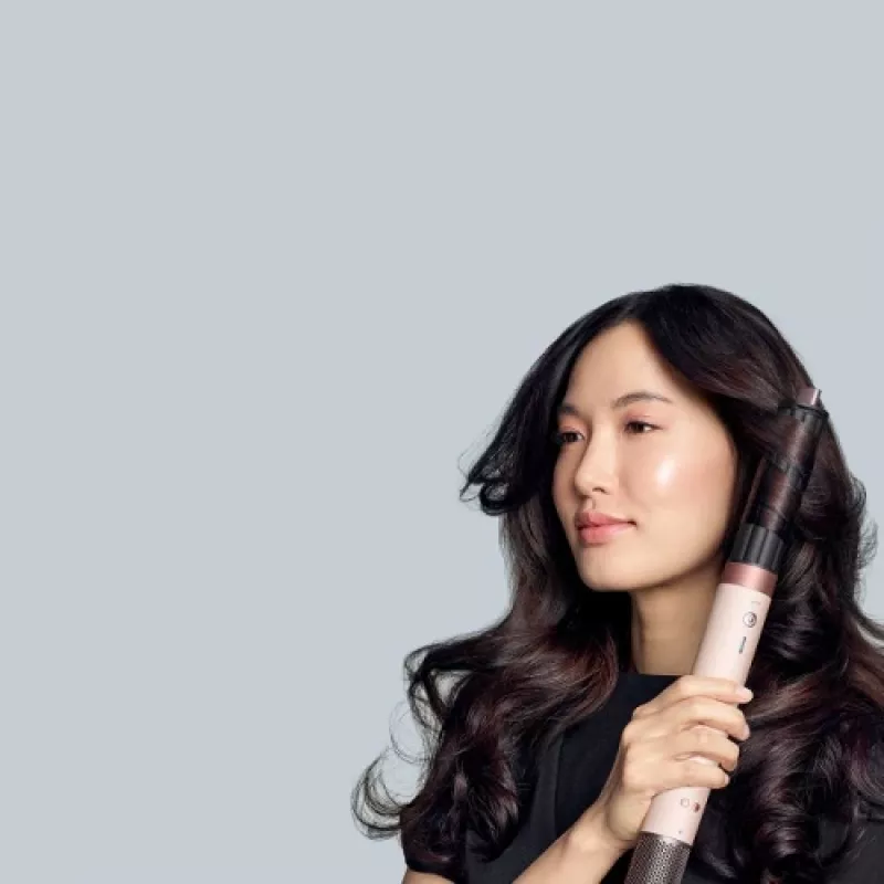 Airwrap Co-anda2x Straight + Wavy, Multistyler crème/roségoud, Bluetooth, 1.700 Watt (beschadigde verpakking)
