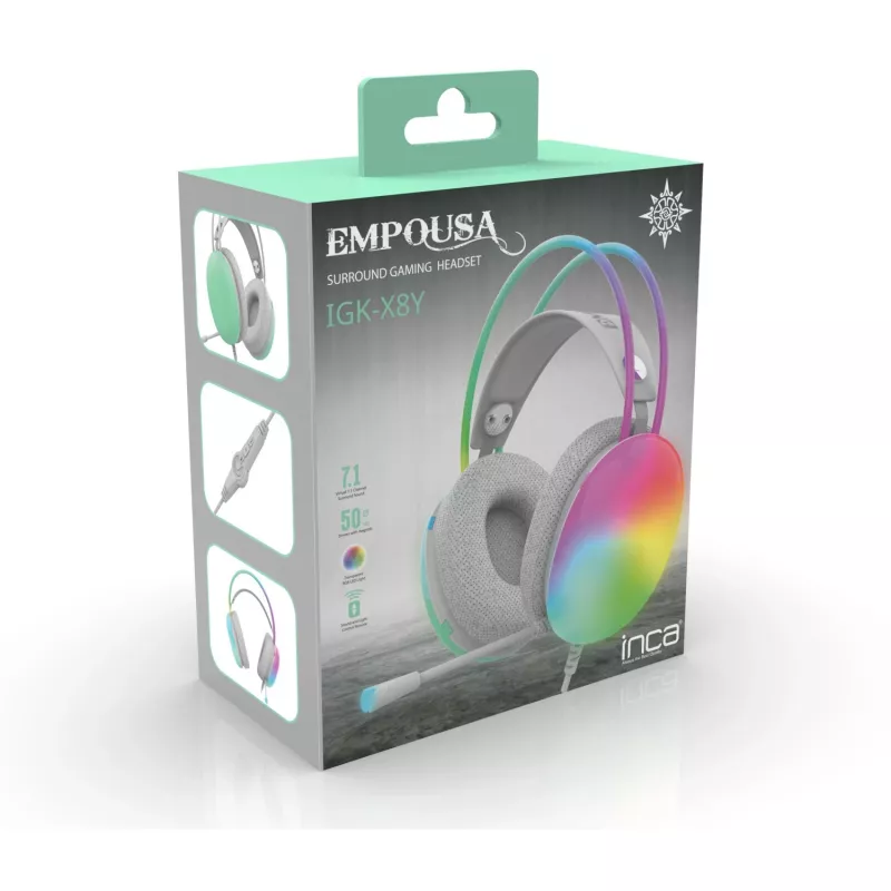 Cian Technology GmbH INCA gaming-headset IGK-X8Y 7.1 USB RGB-LED turquoise - headset