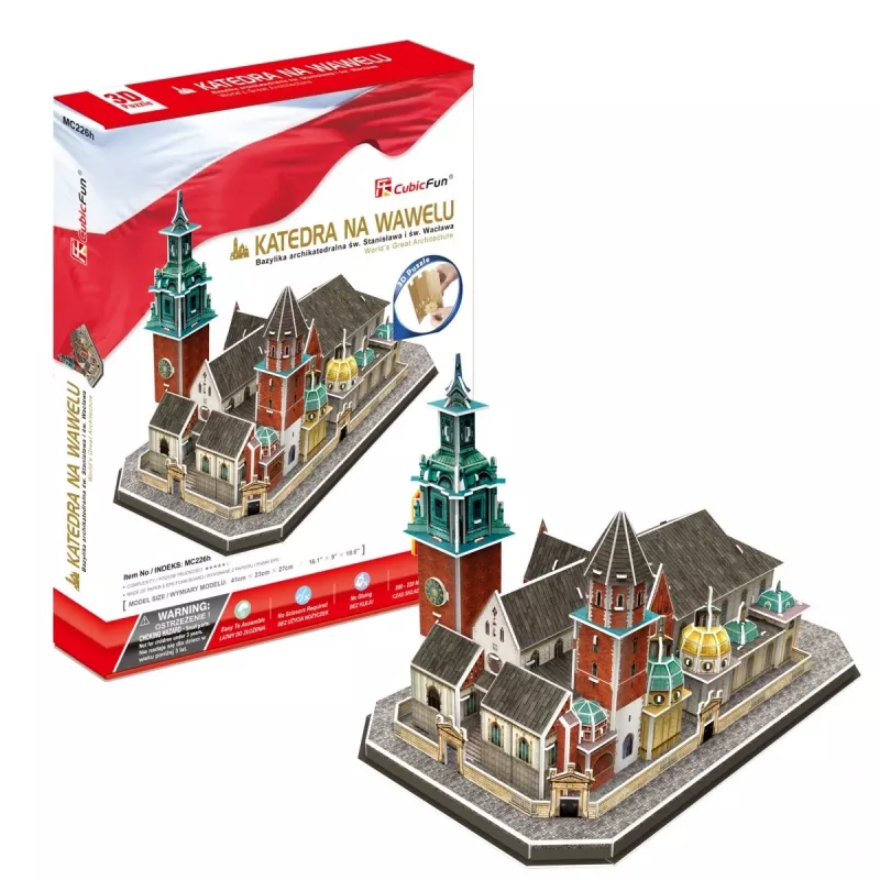 3D puzzel cubicfun Wawel-kathedraal – 101 onderdelen, modelbouwset