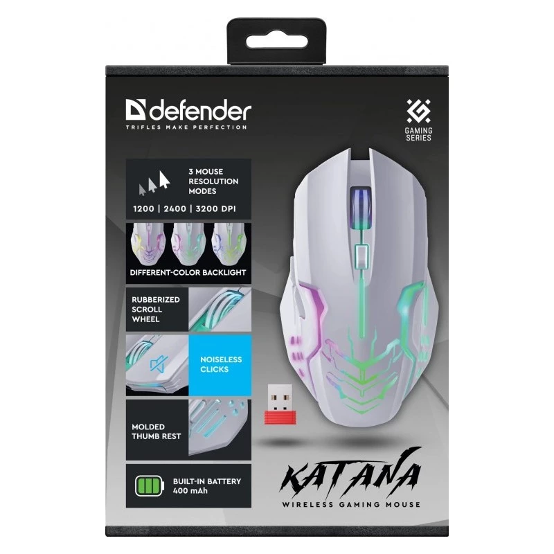 CDEFENDER GM-511 KATANA RF 3200dpi 7P WIT