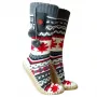 Glovii GOBM huisschoenen pantoffellaarzen dames grijs, rood, wit