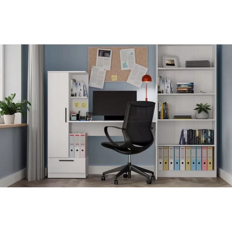 Cosmo bureau + rek set, wit