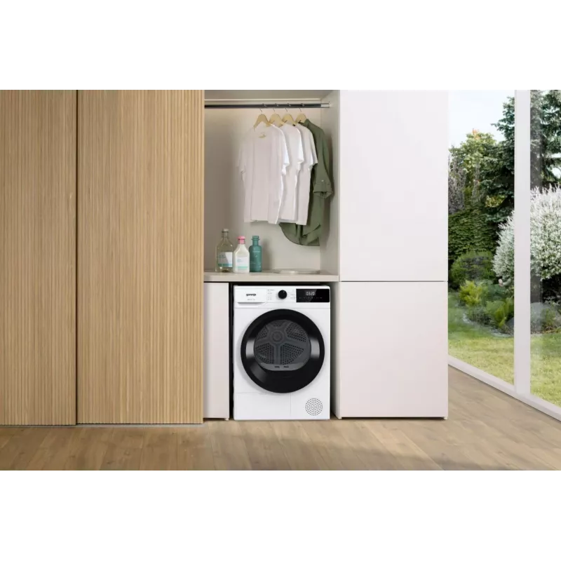 Gorenje wasdroger | D2HNE7E | energie-efficiëntieklasse E | frontlader | 7 kg | warmtepomp | LED | diepte 51 cm | wit