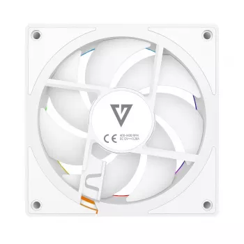 Behuizingsventilator MODECOM VOLCANO LOOP 120 ARGB Reverse Fan wit 120 mm, PWM, 400–1400 RPM