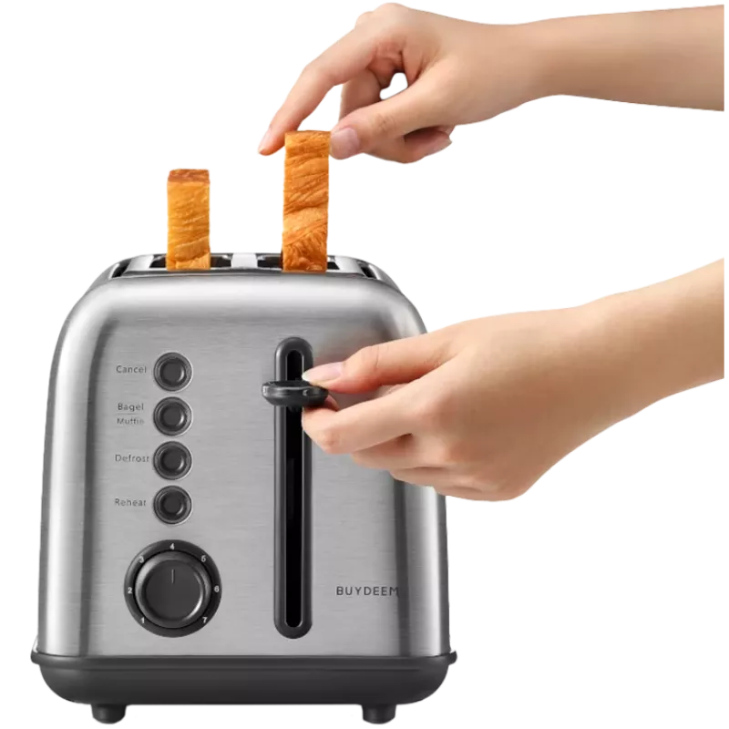 BUYDEEM 2-slot toaster, model DT620E, kleur roestvrij staal, EU