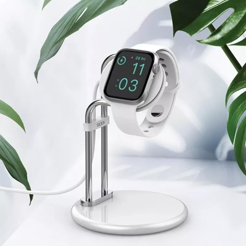 Oplaadstandaard voor Apple Watch SAW-300 inductief zilver