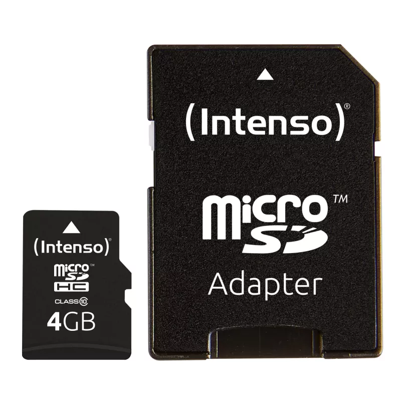 GEHEUGEN MICRO SDHC 4GB C10/W/ADAPTER 3413450 INTENSO