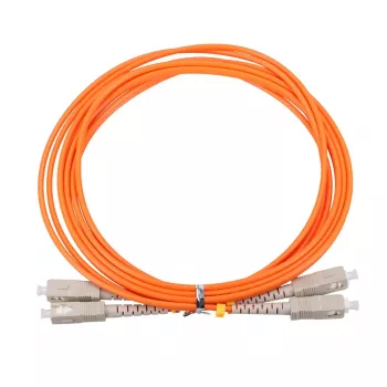 Glasvezelkabel Extralink EX.3692 — FTTH OM2 SC‑SC, 1 m, Vollduplex, rood