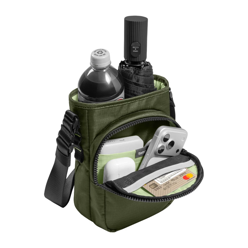 Tomtoc GameOn-G50 Switch 2 JoyCarry Sling-tas groen – draagtas voor Nintendo Switch OLED en Switch 2