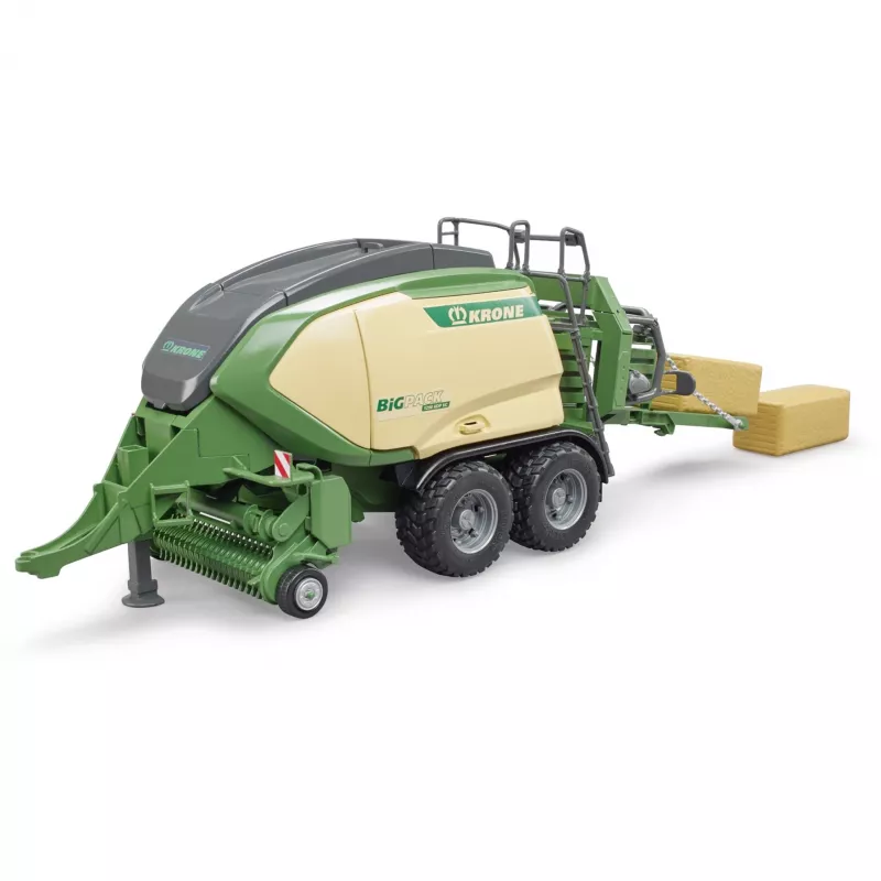 Bruder 02033 Krone Big Pack 1290HDP VC modelvoertuig, 1:16, met 2 vierkante balen, groen
