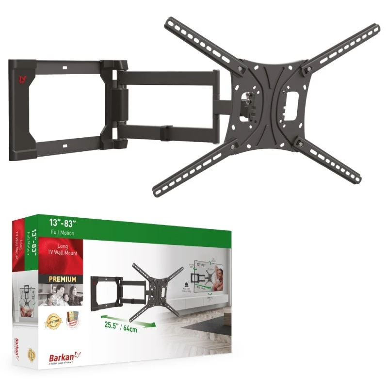 TV-beugel Barkan Mounting Systems 4400 50 kg 2,03 m zwart