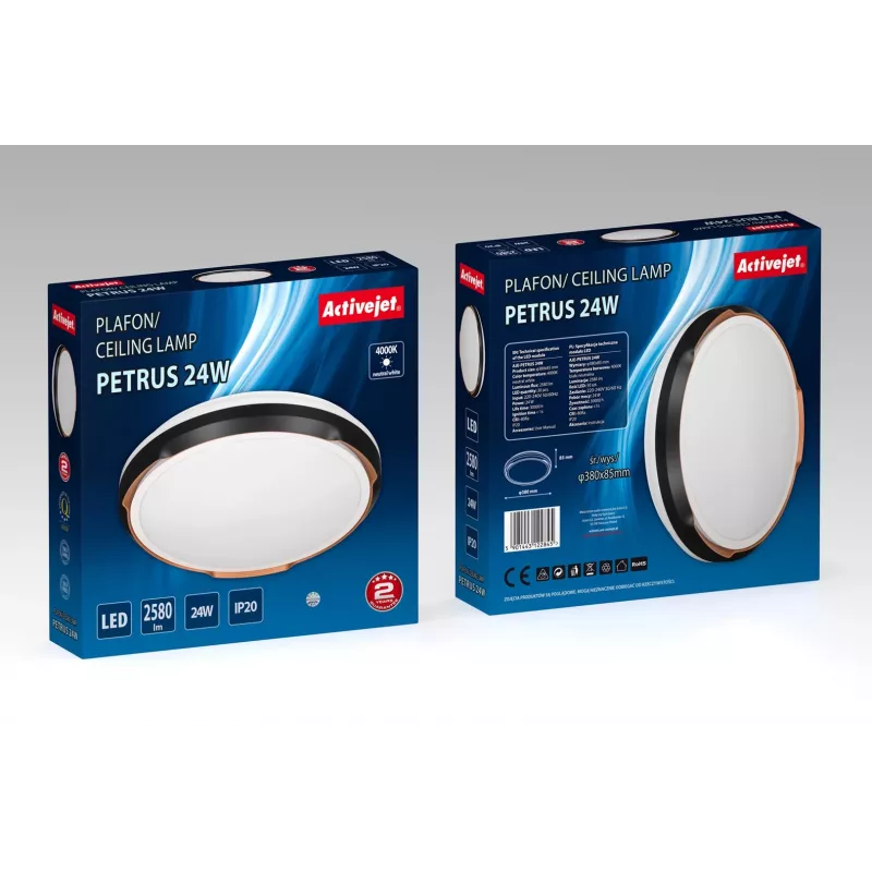 Activejet LED-plafondlamp AJE-PETRUS 24W