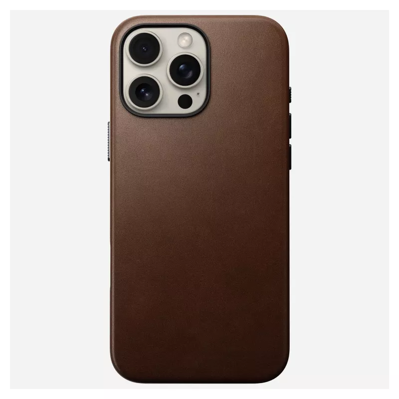 Telefoonhoesje Nomad NM01389385 voor iPhone 16 Pro Max, 17,5 cm (6,9 inch), bruin, aluminium/PC/microvezel/leer