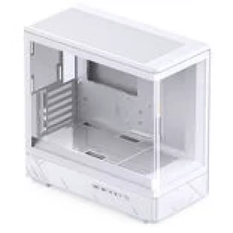 Jonsbo D200 witte mATX mid-tower-behuizing met gehard glas en mini temp-display