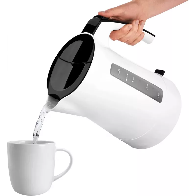 Elektrische waterkoker Melitta Enjoy Aqua 1,7 L 2400 W zwart wit