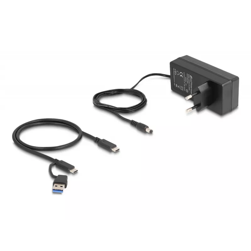 USB hub Delock 64248 5 Gbit/s 2 x Type-A 2 x Type-C 1 snellaadaansluiting