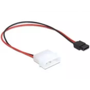 Delock stroomkabel Molex 4-pins stekker naar slanke SATA 6-pins bus 24 cm