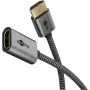 Ultra High-Speed HDMI-flexadapter, kabel zwart/goud