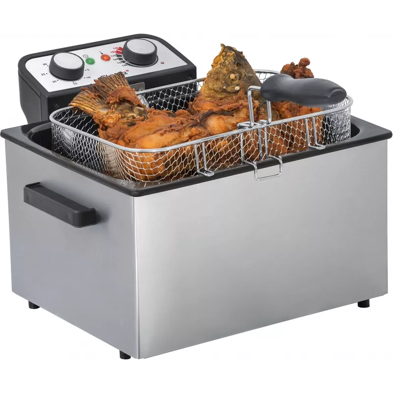 Friteuse Steba DF 300 Double 5 L 3000 W zwart roestvrij staal