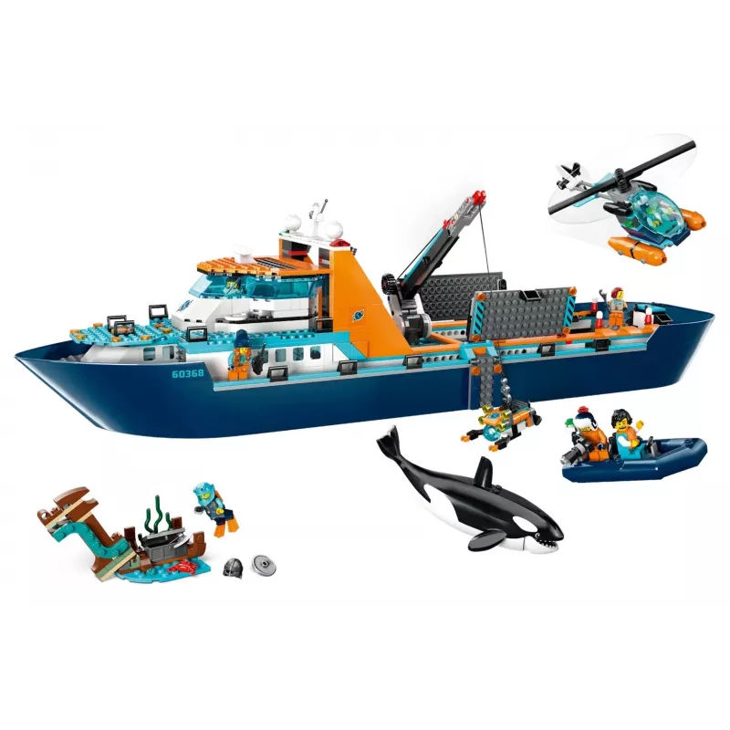 Constructiespeelgoed LEGO City Arctische expeditie schip 60368 — 815 onderdelen, 7+ jaar, bevat 4 minifiguren