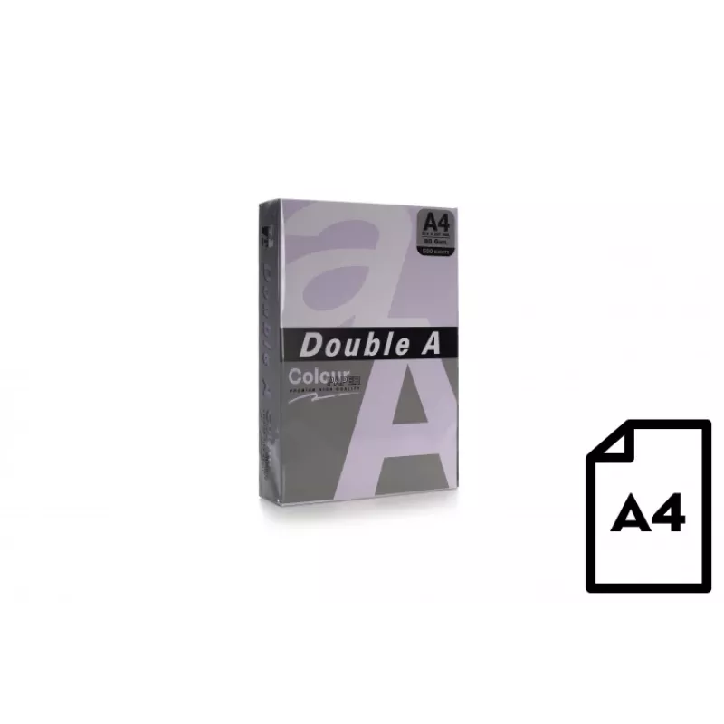 Kleurenpapier Double A, 80 g, A4, 500 vel, lavendel