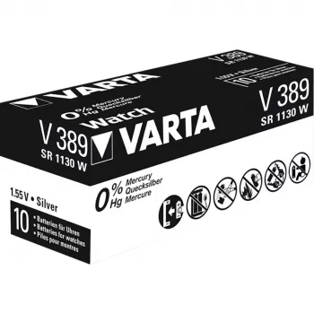 Wegwerpbatterij Varta Primary Silver Button 389