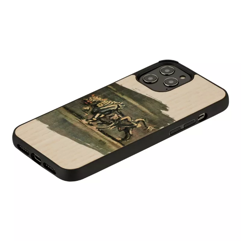 Telefoonhoes Man and Wood voor iPhone 12 Pro Max — wit stier-design