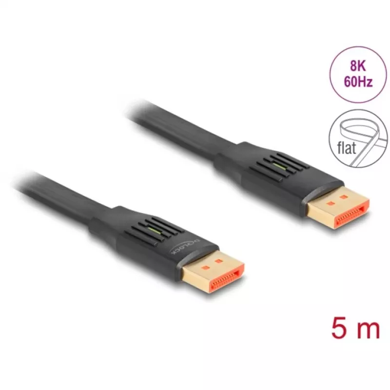 DeLOCK DisplayPort flatcable 8K 60 Hz 5 m