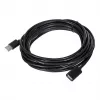USB-verlengkabel Unitek Y‑C418GBK 5 m USB A naar USB A USB 2.0, zwart