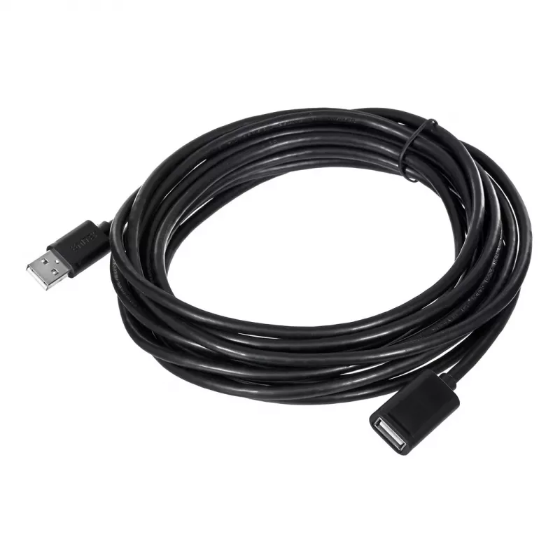 USB-verlengkabel Unitek Y‑C418GBK 5 m USB A naar USB A USB 2.0, zwart