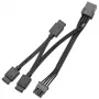 EK Water Blocks EK-Loop OmniLink D-RGB 3-weg signaalsplitterkabel, 10 cm, zwart