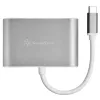 Externe video-adapter SILVERSTONE EP16 USB-C 3.1 met HDMI- en VGA-uitgangen