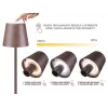 Beper P201UTP113 oplaadbare tafellamp, touchbediening, 2 W, 2000 mAh, Corten-staal