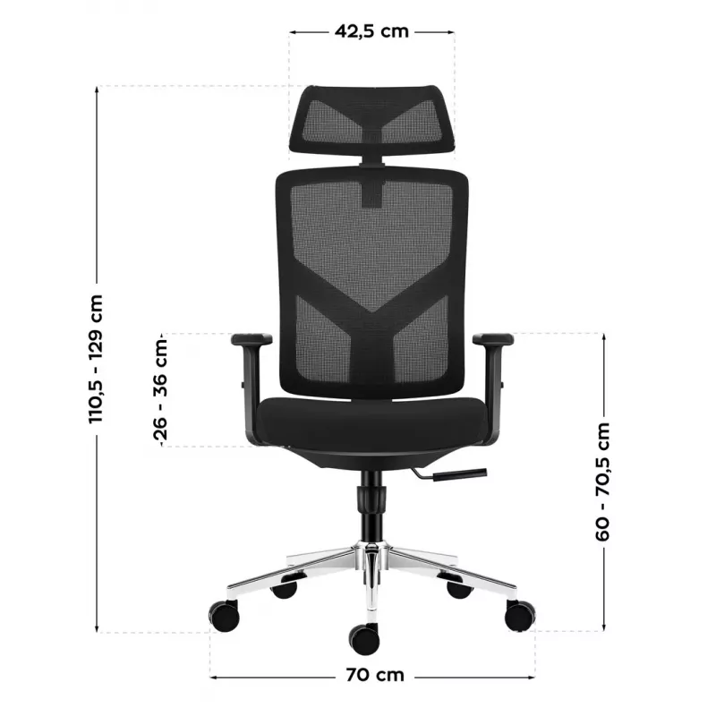 Bureaustoel mark adler Manager 3.3 zwart — ergonomisch design, draaivoet
