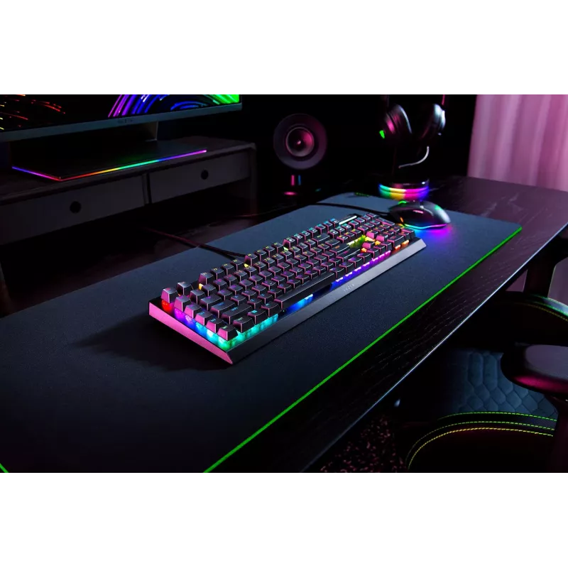 Razer BlackWidow V4 X bedraad gamingtoetsenbord, Cyrillisch, Yellow-schakelaars, zwart