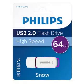 Philips FM64FD70B USB-stick 64 GB USB Type-A 2.0 paars, wit
