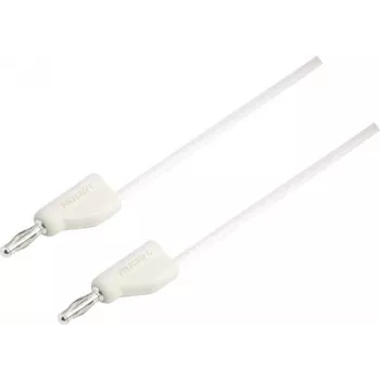 VOLTCRAFT Meetkabel [stekker 4 mm - stekker 4 mm] 0,25 m wit MSB-300 (MSB-300-0.25-WS)