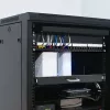 Qoltec 54516 patchpaneel voor 19-inch rack, 24 poorten, 1U, UTP, zwart