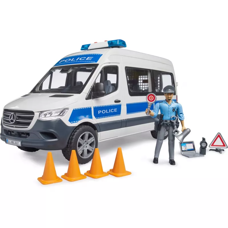 Mercedes-Benz politie Sprinter set met figuur en licht-/geluidmodule