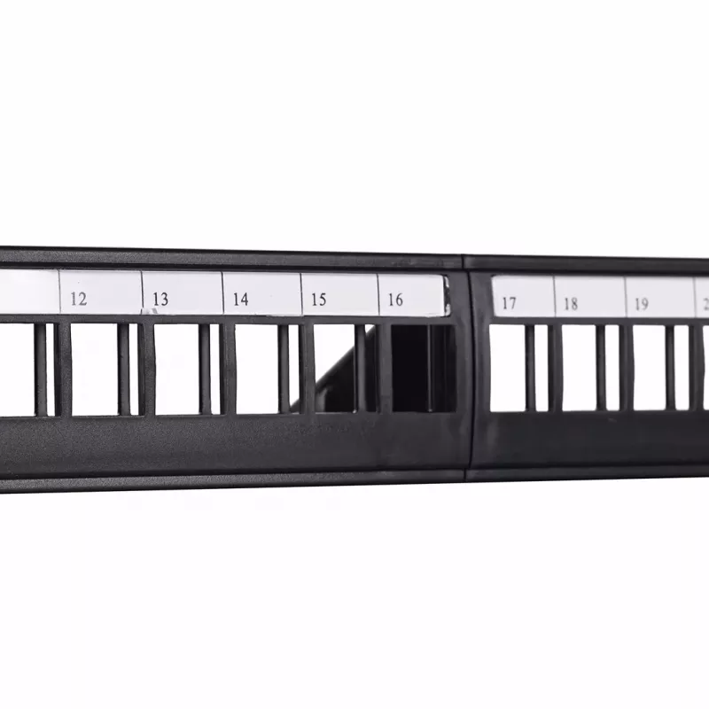 Patchpanel 1U LANBERG PPKS-1124-B, 24 poorten, 1U, ABS, zwart, 482,6×44,5×154 mm