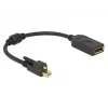 DisplayPort-kabel DeLOCK 62638 Mini DisplayPort 0,25 m zwart