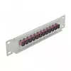 Glasvezel patchpaneel DeLOCK 10 inch 12 poorten SC simplex violet 1U grijs
