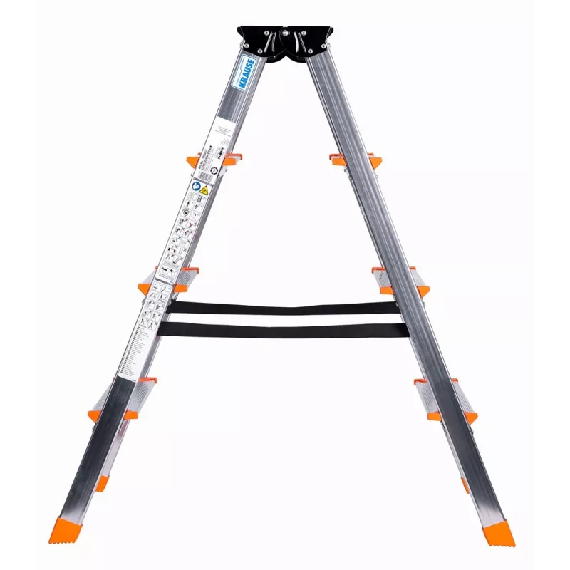 Krause Dopplo dubbelzijdige staande ladder zilver