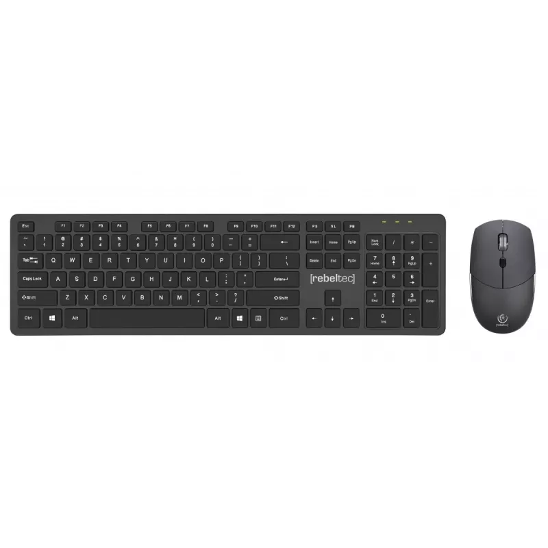 Rebeltec draadloze toetsenbord- en muisset
