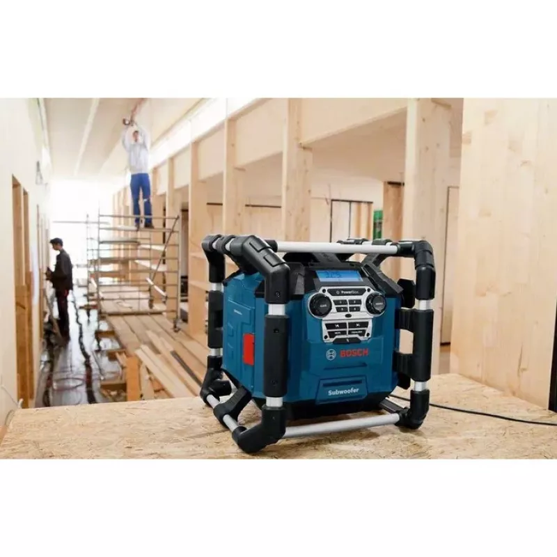 Bosch GPB 18V-5 C Professional draagbare digitale radio aluminium, zwart, blauw