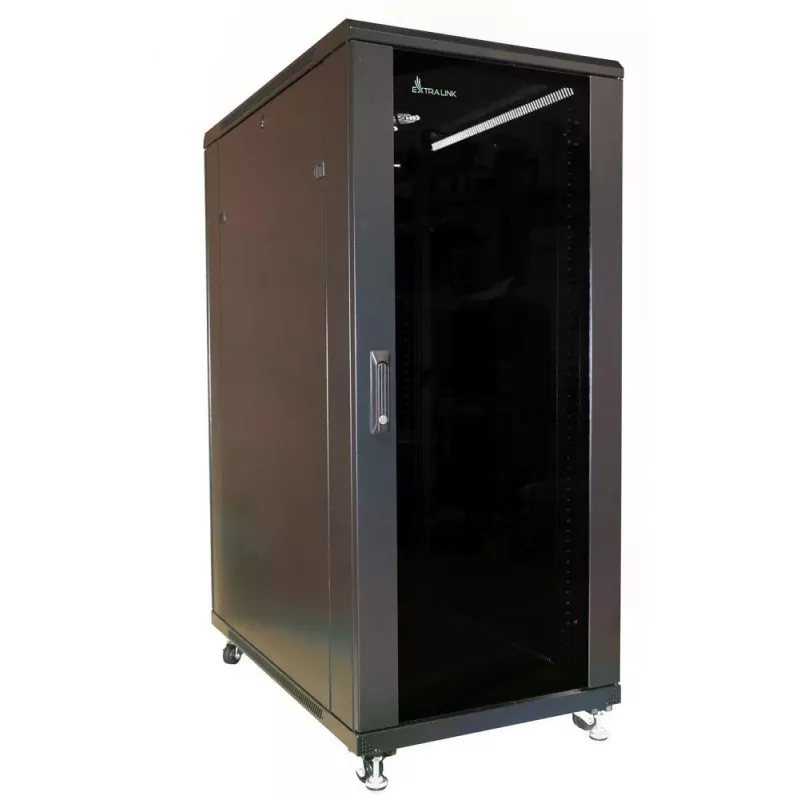 Extralink rackkast 32U 600x1000 zwart staand