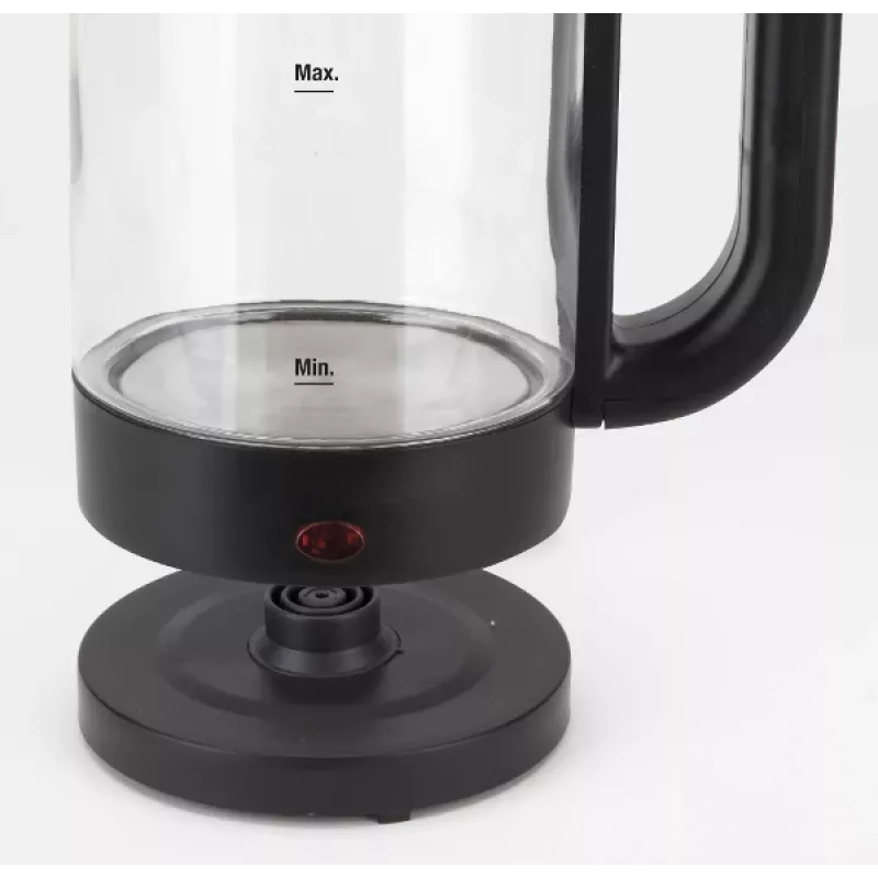 Jata HA702 waterkoker, 1,2 l, 1500 W, borosilicaatglas, snoerloos, zwart