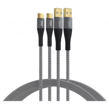 EFB Elektronik USB-A naar USB-C kabelset 60W QC 3A 2x2m - Digitaal/Data (USB-AC-00007)